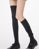 3-Pack Women Thigh High Socks Essential Neutrals Solid Color Casual